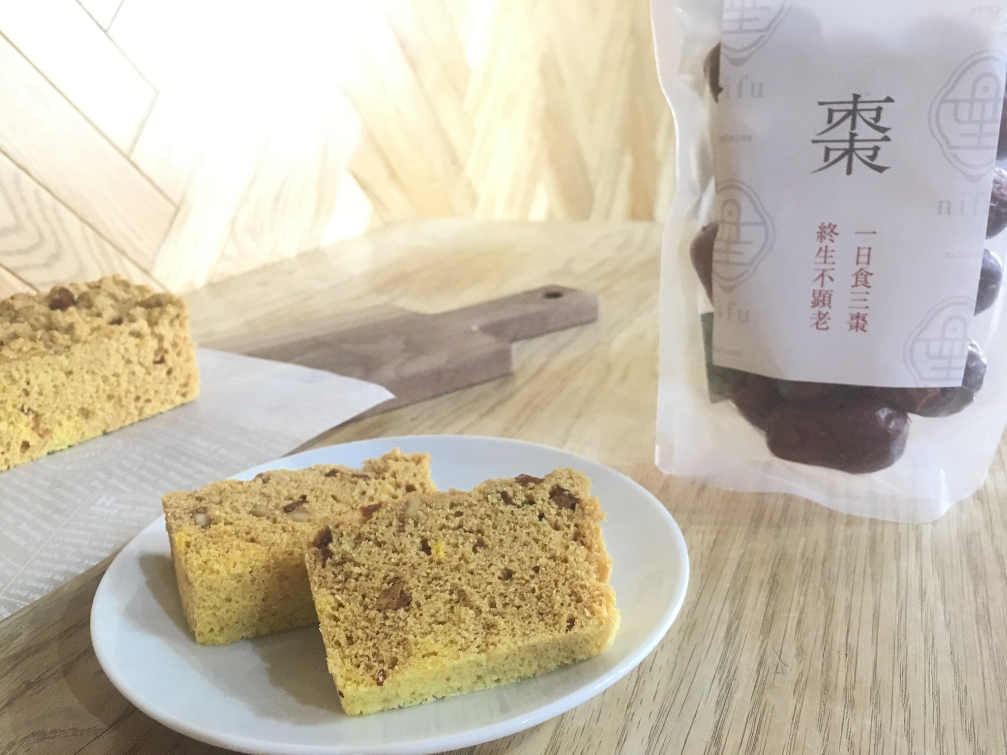 なつめとおからの蒸しケーキ！